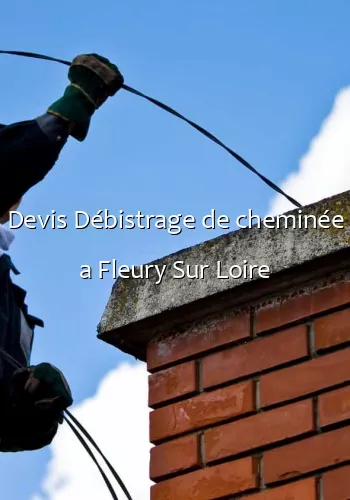 Devis Débistrage de cheminée a Fleury Sur Loire